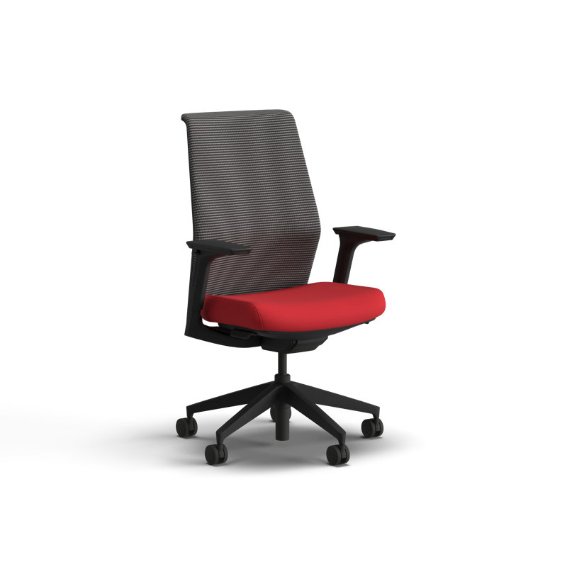 Chaise de bureau ergonomique en filet HON, Rubis, Noir