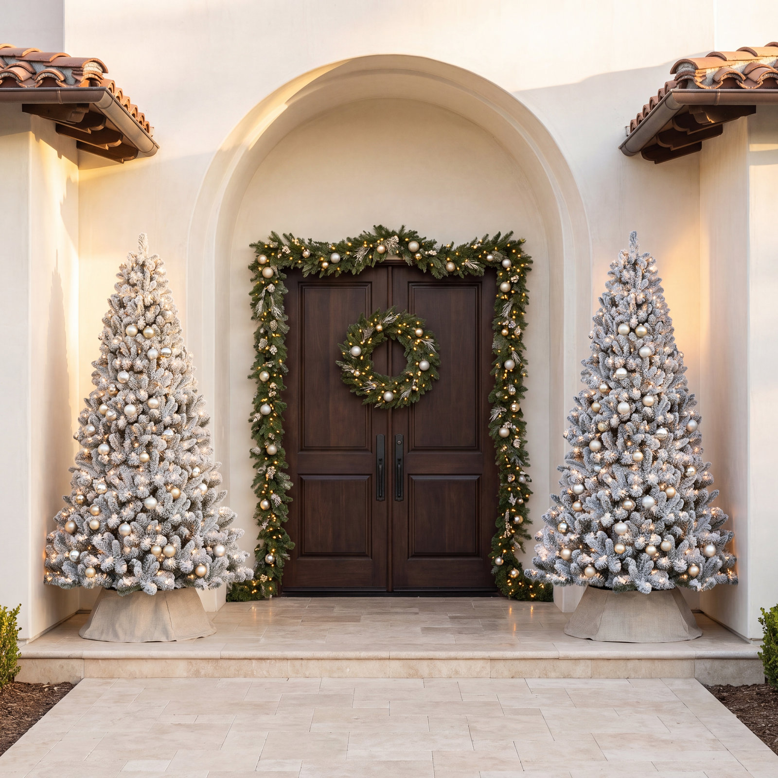 90' Lighted Artificial Pine Christmas Tree