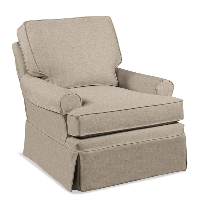 Belmont Swivel Armchair, White Cotton Solid; 0302-91