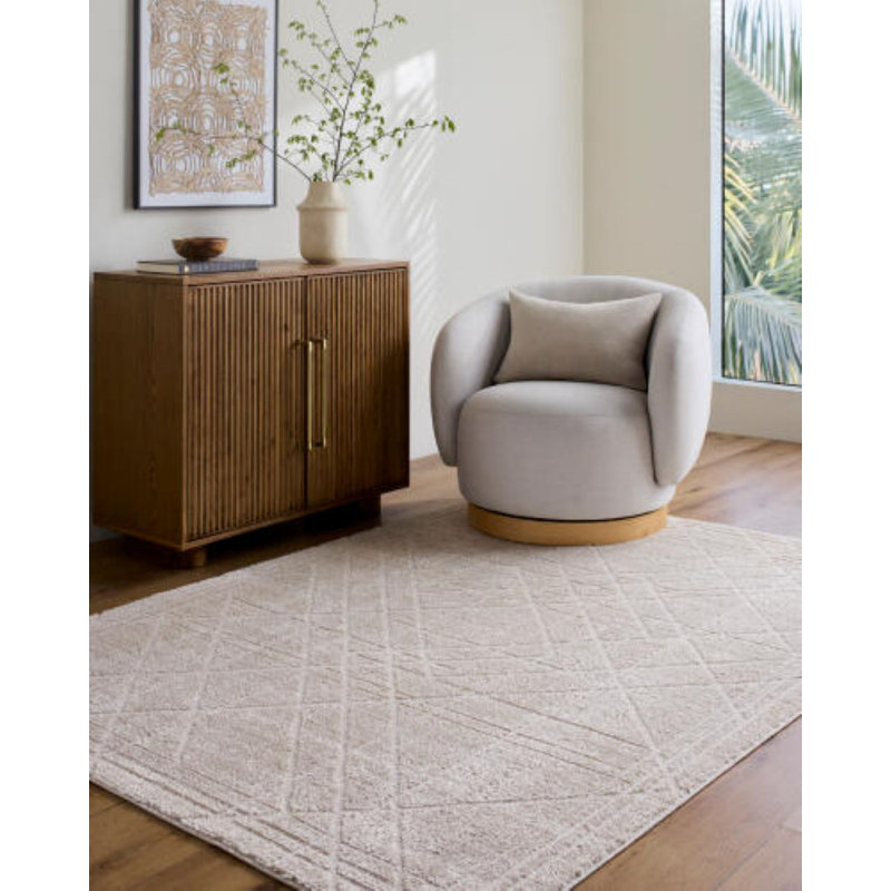 La Luna Machine Woven Rug, Rectangle 6'7" x 9'