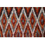 Tapis orange en laine noué à la main de conception unique 5 pi 8 po x 7 pi 11 po New Age