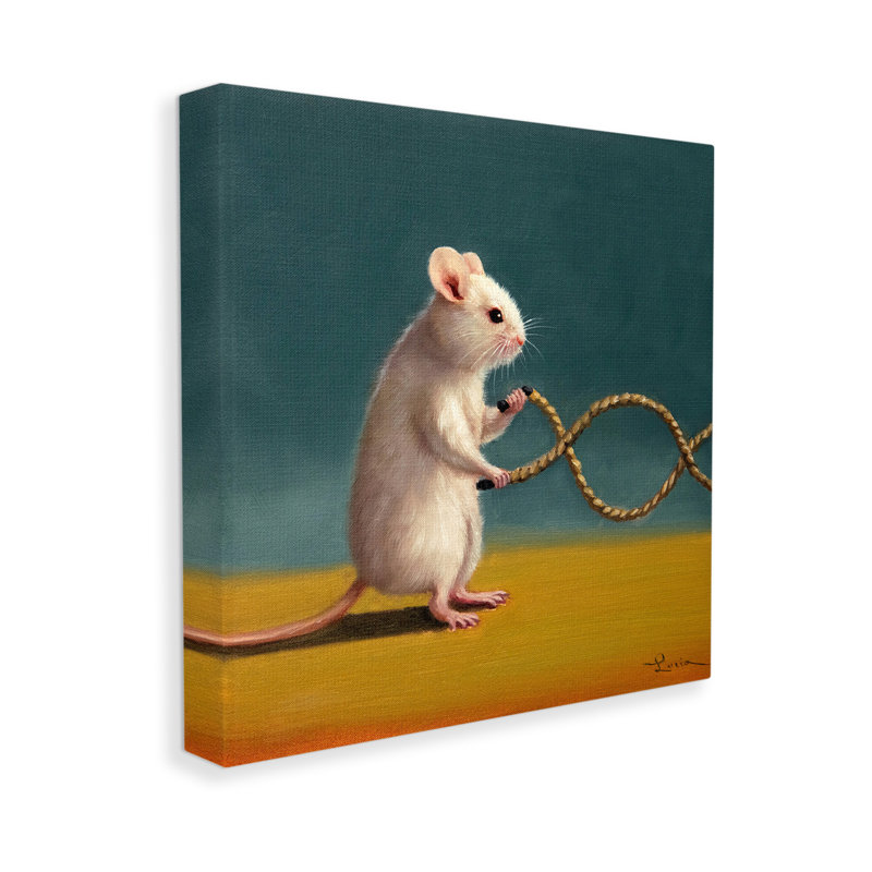 "Focused souris" par Lucia Heffernan sur toile, H 17 po x l 17 po