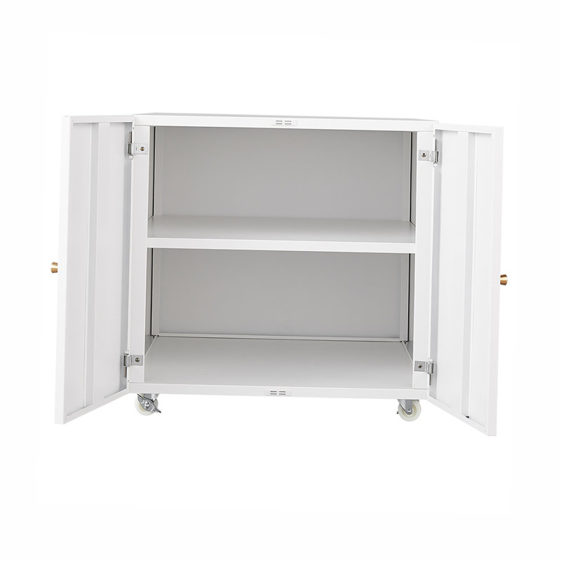 Support d'imprimante avec roulettes 23,62 po, H 23,62 po x l 23,62 po x P 23,62 po, Blanc