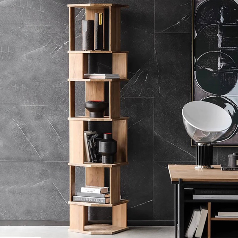 Walnut Modern Solid wood Standard Bookcase, Walnut