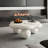 35" Cream Cloud Shaped Coffee Table