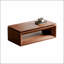 Table basse à plateau relevable de 43,3 po avec placage en bois massif, hauteur réglable et rangement pour les espaces de vie modernes-133420088