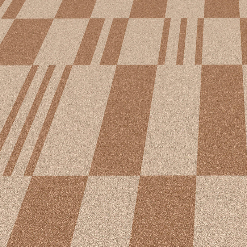 Papier peint rayé soleil, Brown
