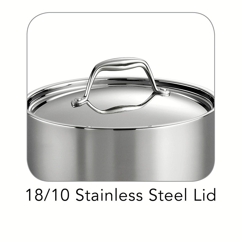 Tramontina Signature Tri-Ply Clad Stainless Steel 4-Quart Sauce Pan with Lid