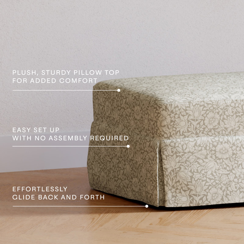 Morris & Co. x Namesake Crawford Gliding Ottoman, Mallow in Ash
