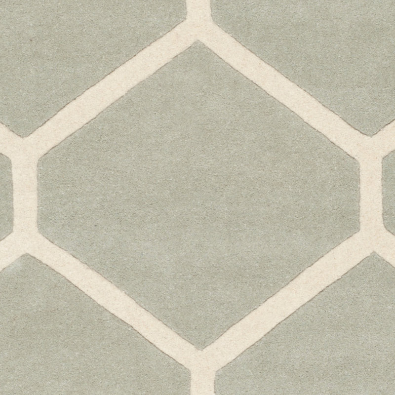 Hand-Tufted Elegance Gray Wool 6' x 9' Rectangular Rug