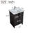 24'' Freestanding Bathroom Vanity In Leached Oak With Resin Top