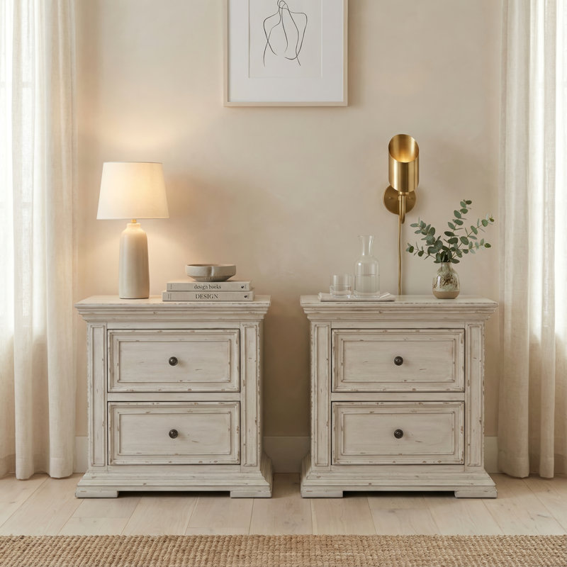 Temple Cloud Two Nightstand Set, Gray