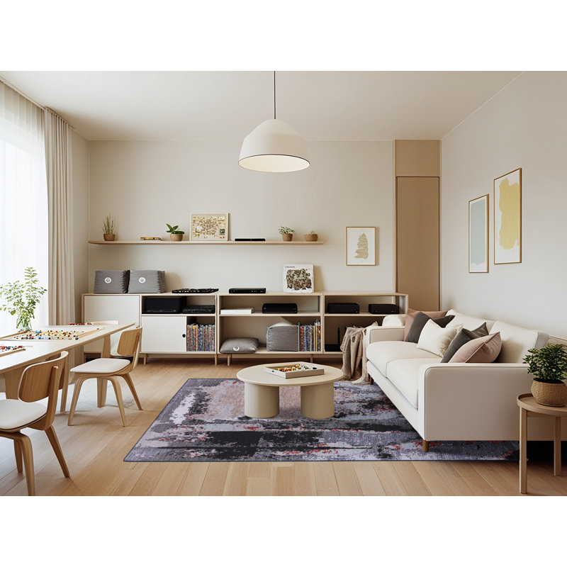 Abstract Indoor Rug, Rectangle 7' x 9'
