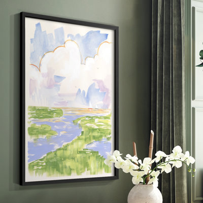 Low Country River Vista II Framed Print - Solid Wood