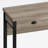 Long Dining Table Set With Power Outlets, Bar Kitchen Table Set With Circular Stools, Easy Assemble, Brown Gray Table+black Stool-1653247464-1653247471