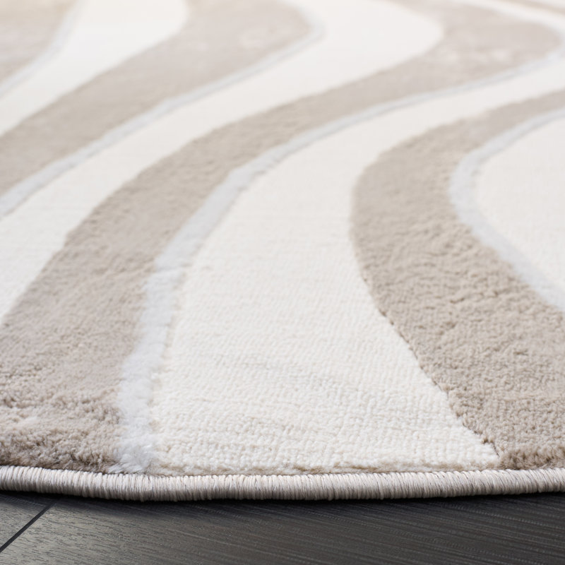 Saylor 136 Performance Abstract Rug, Round 6'3"