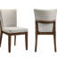Chaises courbées de style Mid-Century brun chaud 2 pièces avec assise et dossier rembourrés moelleux pour la salle à manger