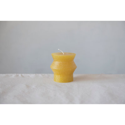 Unscented Pillar Candle with Paraffin Holder