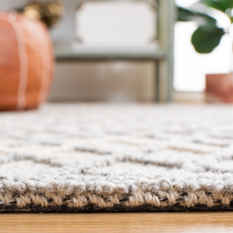 Giroux Hand Tufted Performance Geometric Rug, Square 6'