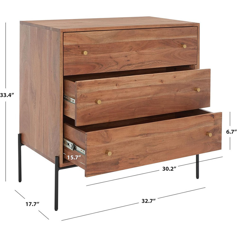 Commode d'appoint 3 tiroirs Roenick