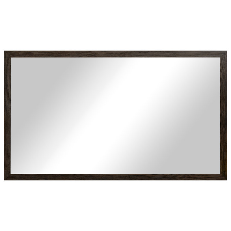 Miroir en bois franc Ebark Designs Ebark - chêne rouge 2 po, Ébène, 51 po x 30 po