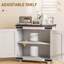 Buffet de rangement moderne, armoire avec tablette et porte réglables, brun blanc patiné pour tablette de porte de grange, armoire, l 31,1 po x P 15,4 po