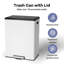Poubelle double Step, bacs de recyclage 60 L / 16 gallons avec couvercle, 2 poubelles amovibles, pédale de marche-108230087