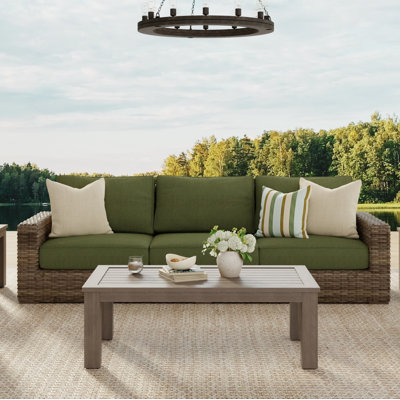 Canapé d'extérieur large de 106 po avec coussins Havana