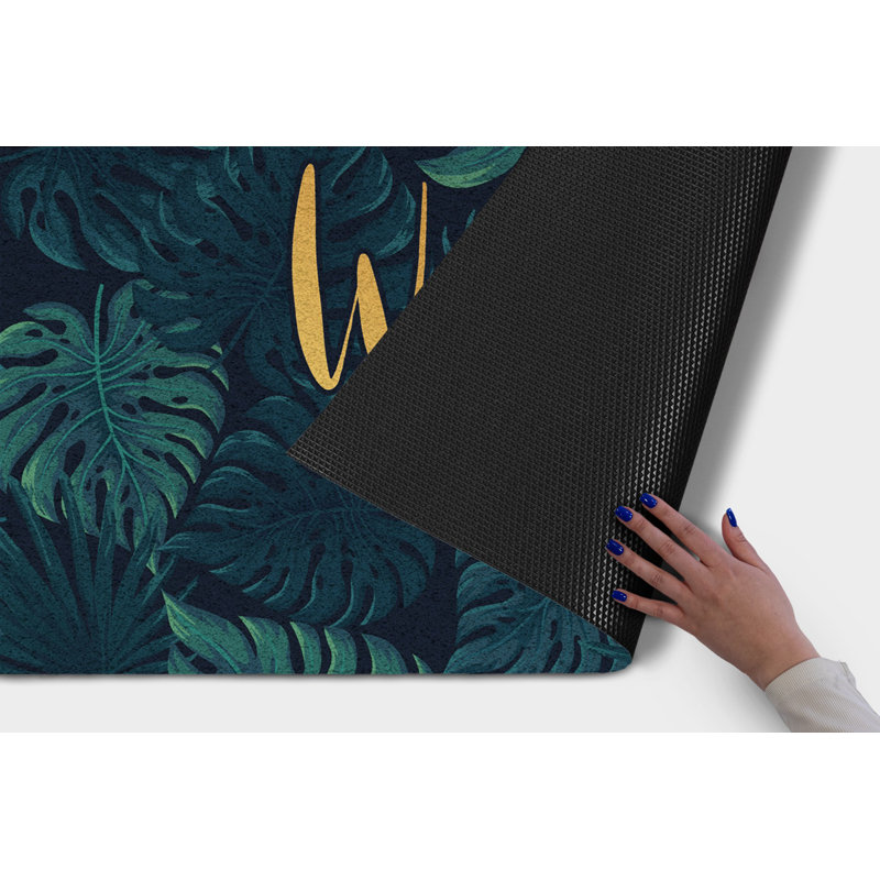 Non-Slip Floral Outdoor Doormat
