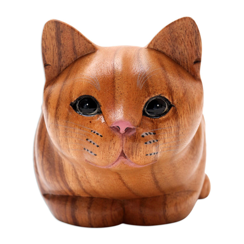 Statuette chat paresseux