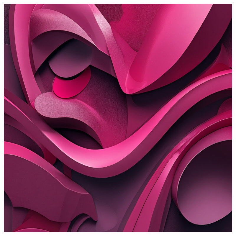 Rideaux de douche roses à courbes abstraites extra long, 70in W x 84in H