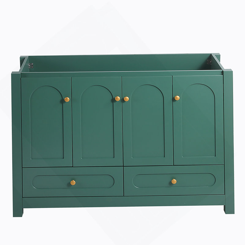 Base de meuble-lavabo 48 po, armoire de rangement - 4 portes à fermeture douce et 2 tiroirs, Vert