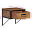 Adaliyah 40cm W Iron Bedside Table