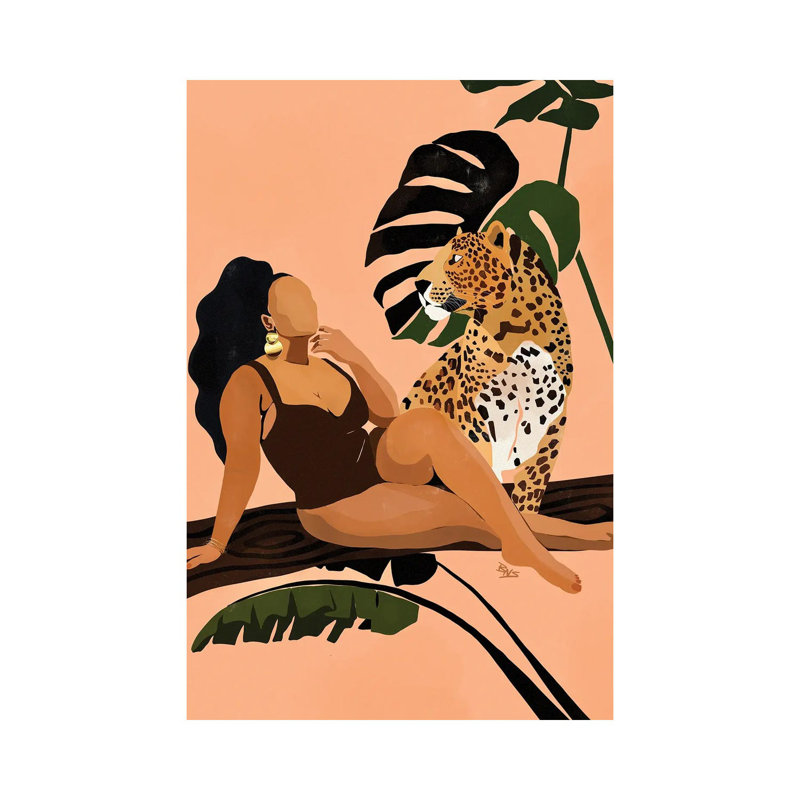 « Tika » par Brie Nicole-impression d’art graphique, Pas de tapis, Toile tendue, H 12 po x l 8 po x P 0,75 po