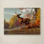 Lethe «Deer on an Autumn Lakeshore», impression sur toile tendue-22000200