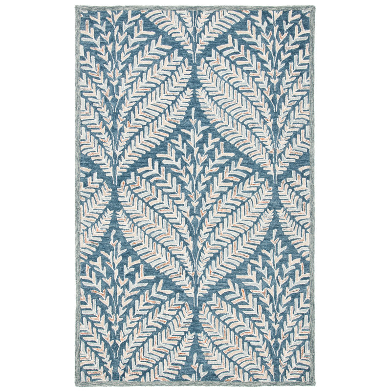 Tapis gris / ivoire en laine touffeté à la main Chaithra, Rectangle 9 pi x 12 pi
