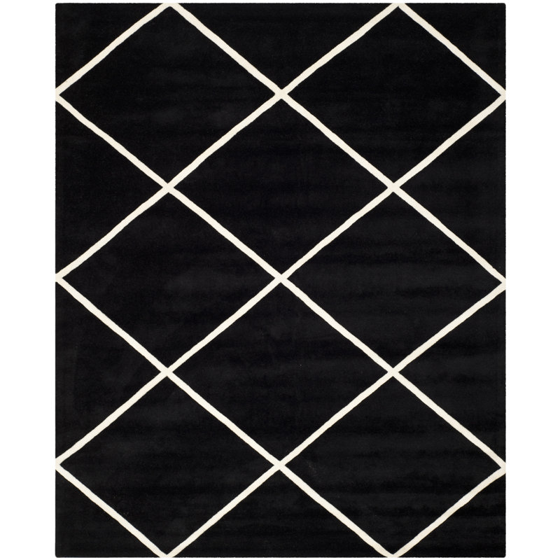 Teresita Hand Tufted Wool Geometric Indoor Rug, Rectangle 8' x 10'
