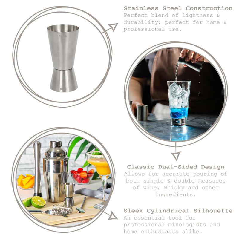Rink Drink Stainless Steel Jigger - 25/50ml