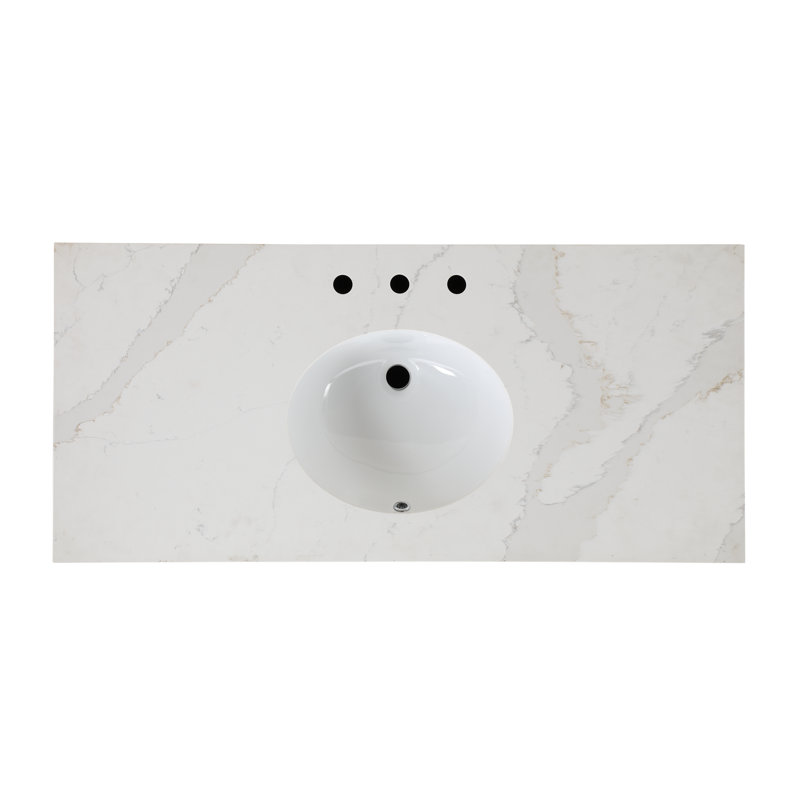 Alsup 48'' W Vanity, Wire Brushed Oak