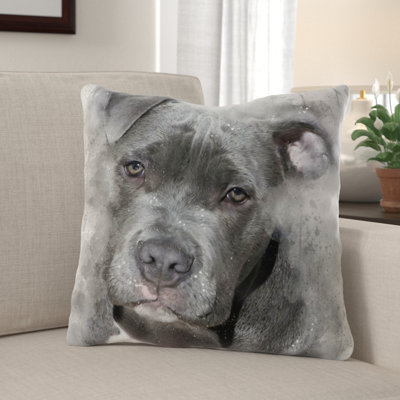 Pit Bull Dog Throw Pillow