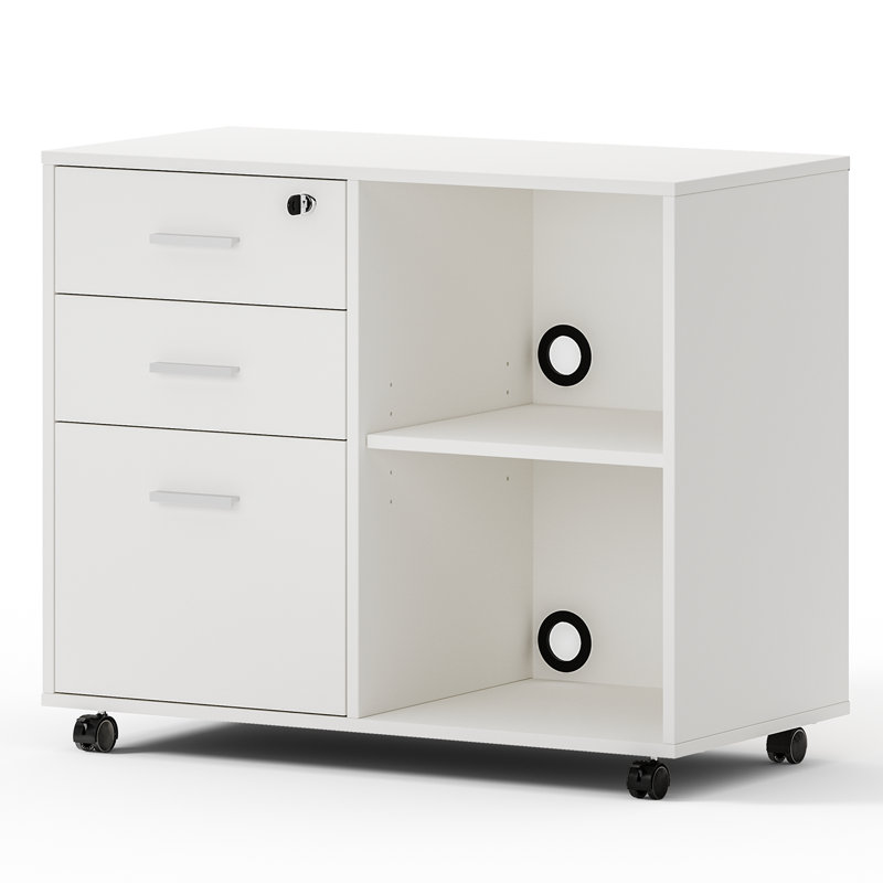 Mikhaila 3 Drawer Storage Drawer, White