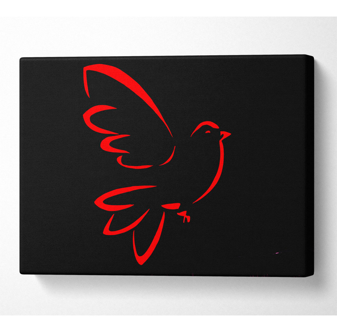 Roter Vogel - Kunstdrucke auf Leinwand - Wrapped Canvas