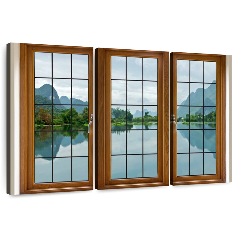 Lilie Window Pane, 48" H x 74" W