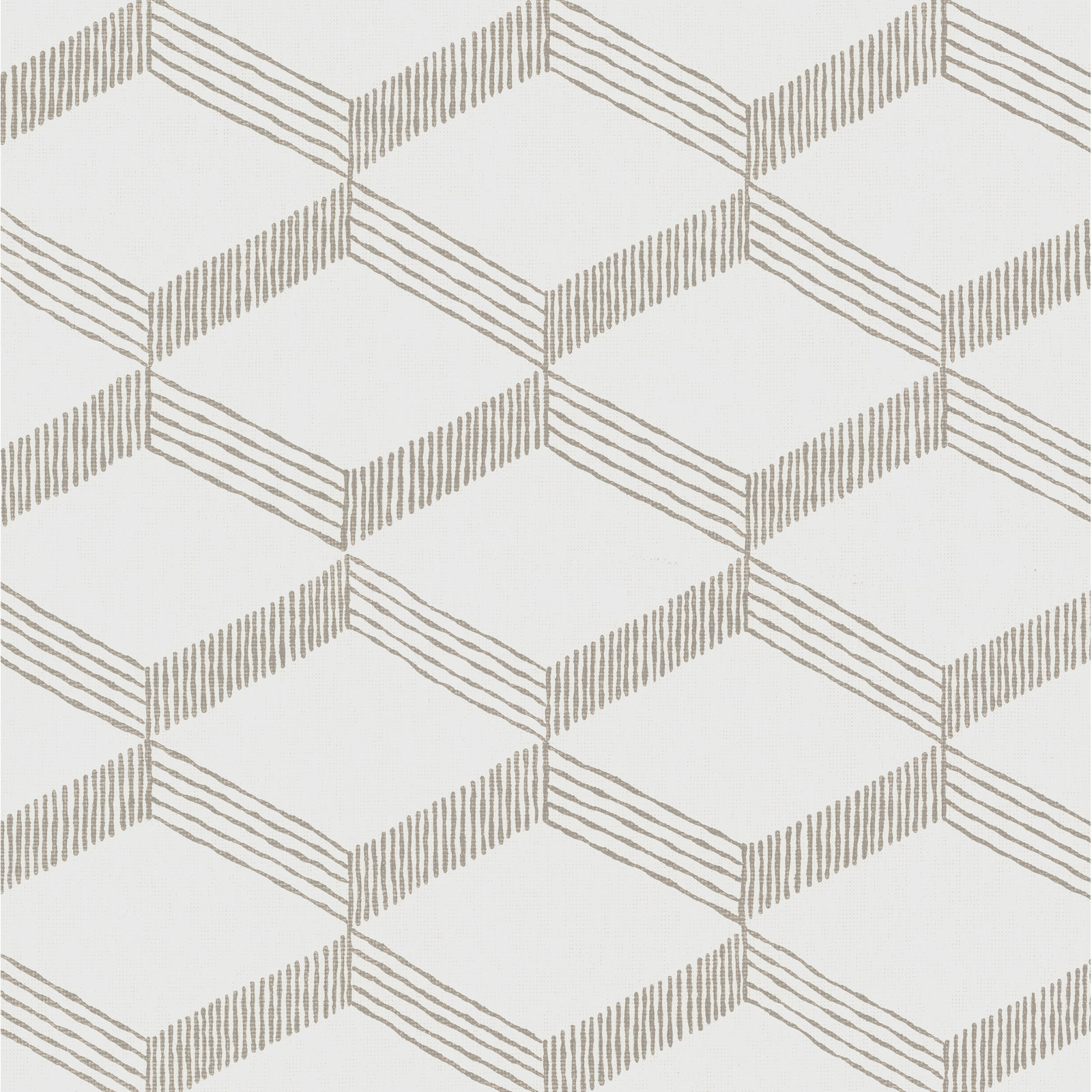 Aislin Mid-Century Geometric Wallpaper, Beige/White