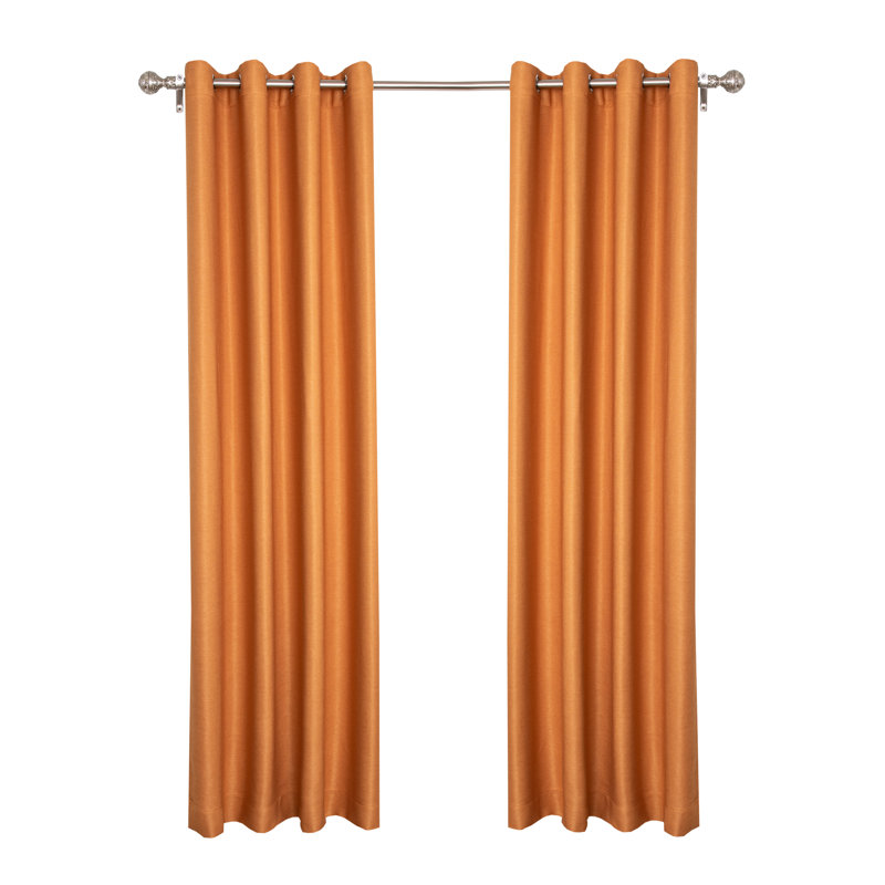 Synder Room Darkening Curtain Panel Pair, Orange