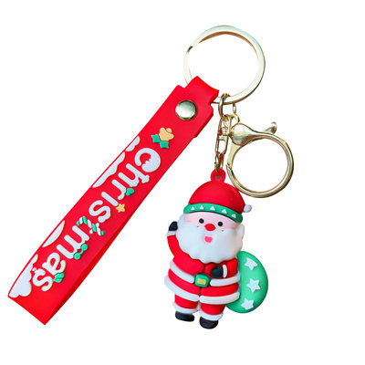 Santa Claus Keychain Snowman Decoration Pendant Backpack Car Key  MerryChristmas Gift