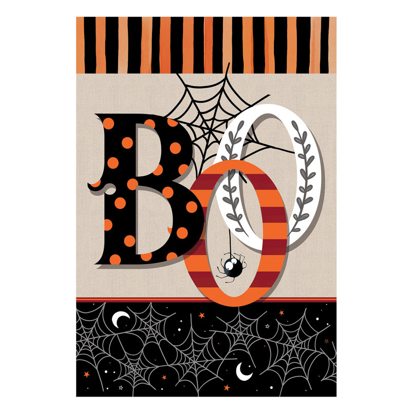 Drapeau de maison en suède à pois et rayures Boo