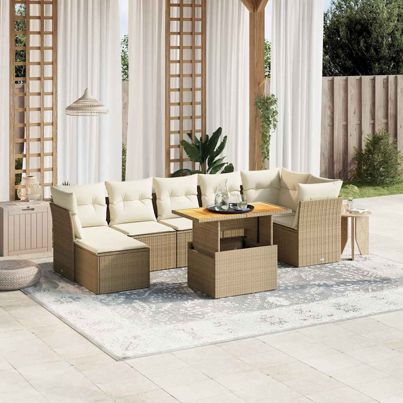 Vidaxl Garden Sofa Set Beige