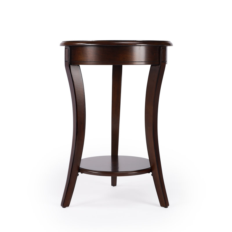 Holdin Round 18"W Side Table, Plantation Cherry