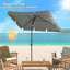 Novea 200cm X 120cm Rectangular Beach Parasol-880631487
